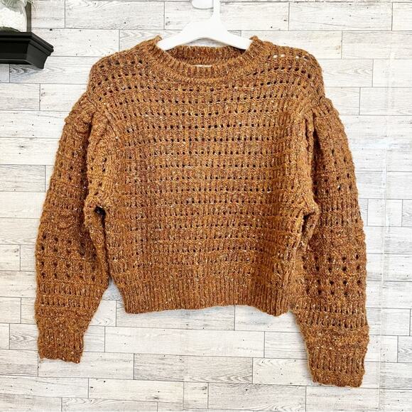 UNIVERSAL THREAD Brown Cropped Crewneck Sweater, M, NWT! - Picture 7 of 10